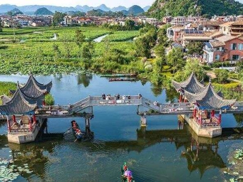 云南丘北：普者黑国家湿地公园风景秀美